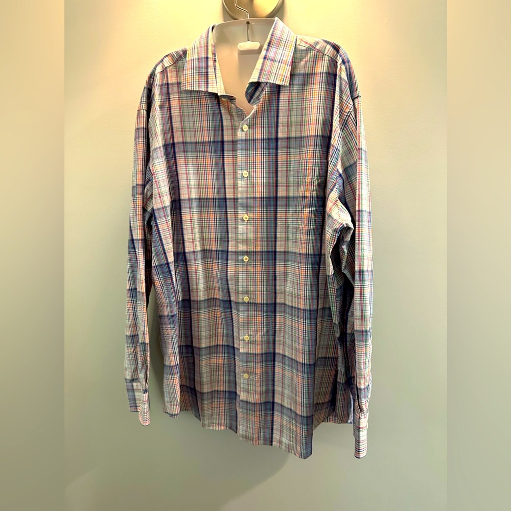 - Peter Millar men’s button down long sleeve shirt. Size XLarge